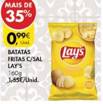 Pingo Doce Batatas Fritas C/Sal Lay's 160g promoção