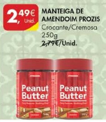 Pingo Doce Manteiga de Amendoim Prozis 250g promoção