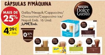 Pingo Doce Cápsulas P/Máquina Dolce Gusto 16 Unid promoção