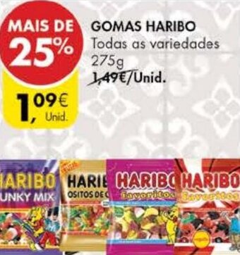 Pingo Doce Gomas Haribo 275g promoção