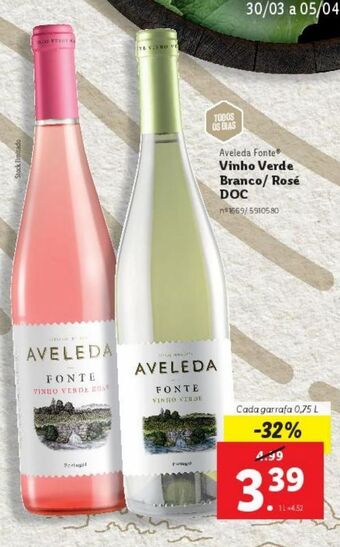 Lidl Vinho verde aveleda promoção