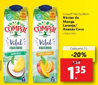 Lidl Néctar compal promoção