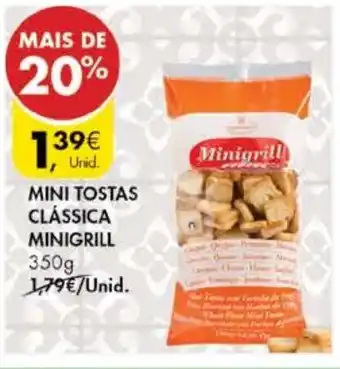Pingo Doce Mini Tostas Clássica Minigrill 350g promoção