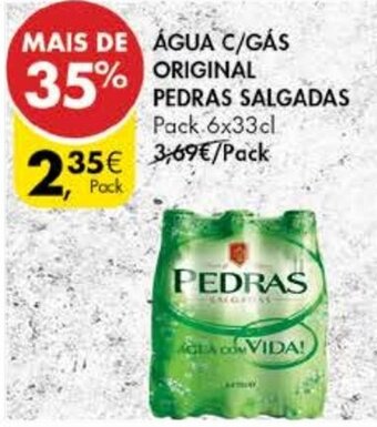Pingo Doce Água C/ Gás Original Pedras Salgadas 6x33cl promoção