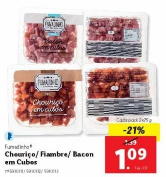 Lidl Chouriço fumadinho promoção