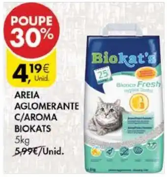 Pingo Doce Areia Aglomerante C/Aroma Biokats 5kg promoção