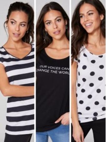 Lote de 3 t-shirts manga curta estampadas