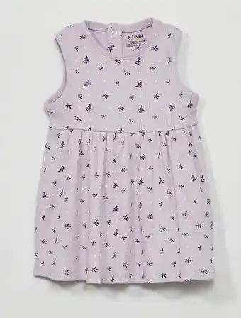 Vestido em malha nervurada sem manga