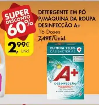 Pingo Doce Detergente em Pó P/Máquina de Roupa Desinfecção A+ 16 Doses promoção
