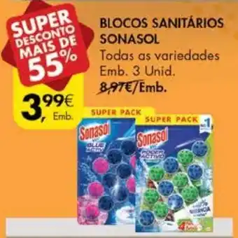 Pingo Doce Blocos Sanitários Sonasol 3 Unid promoção