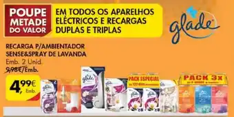 Pingo Doce Recarga P/Ambientador Sense&Spray de Lavanda 2 Unid promoção