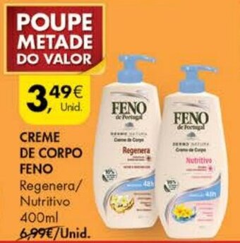 Pingo Doce Creme de Corpo Feno 400ml promoção