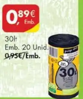 Pingo Doce Sacos do Lixo com Atilho 30lt promoção