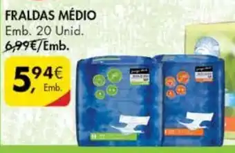 Pingo Doce Fraldas Médio 20 Unid promoção