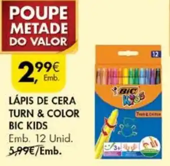 Pingo Doce Lápis de Cera Turn & Color Bic Kids 12 Unid promoção