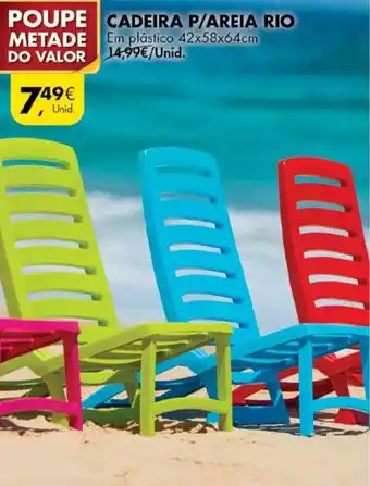 Pingo Doce Cadeira P/Areia Evia Rio 42x58x64cm promoção