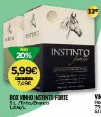 Supermercados Preços Baixos Box Vinho Instinto Forte 5L promoção