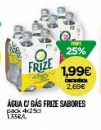 Água c/ gás Frize Sabores 4x25cl