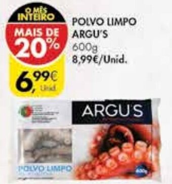 Pingo Doce Polvo Limpo Argu's 600g promoção