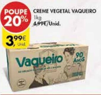 Pingo Doce Creme vegetal Vaqueiro 1kg promoção