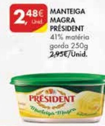 Pingo Doce Manteiga Magra Président 250g promoção