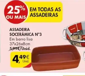 Pingo Doce Assadeira Socerâmica N°3 promoção