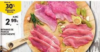 Continente Bifanas de Porco Continente promoção