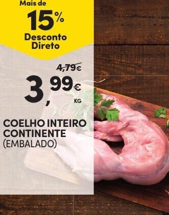 Continente Coelho Inteiro Continente promoção