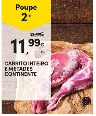 Continente Cabrito Inteiro e Metades Continente promoção