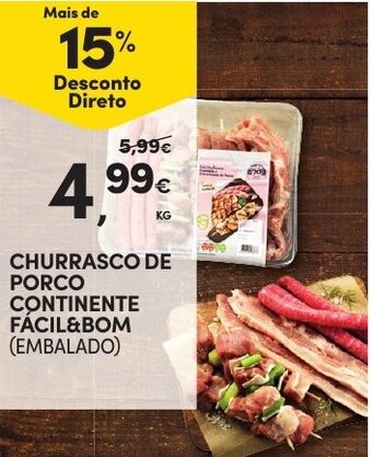 Continente Churrasco de Porco Continente Fácil & Bom promoção