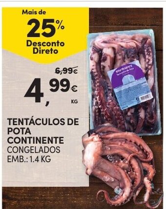 Continente Tentáculos de Pota Continente 1,4kg promoção