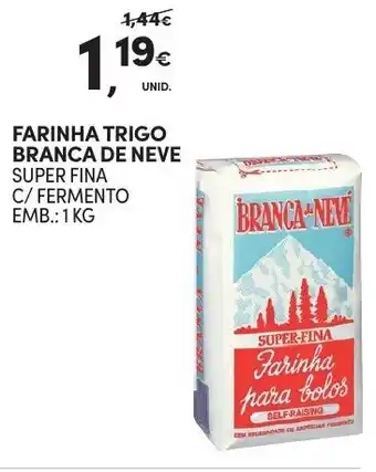 Continente Farinha Trigo Branca de Neve Super Fine C/ Fermento 1kg promoção