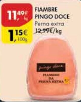 Pingo Doce Fiambre Pingo Doce 100g promoção