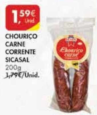Pingo Doce Chouriço Carne Corrente Sicasal 200g promoção