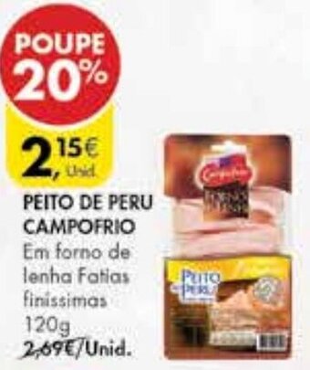 Pingo Doce Peito de Peru Campofrio 120g promoção