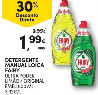 Continente Detergente Manual Loiça Fairy 600ml promoção