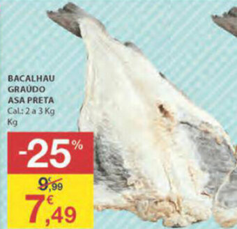 E.Leclerc Bacalhau Graúdo Asa Preta 2 a 3kg promoção