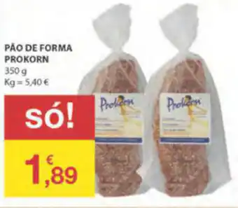 Pão de Forma Prokorn 350g