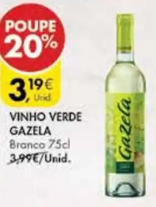 Pingo Doce Vinho Verde Gazela 75cl promoção
