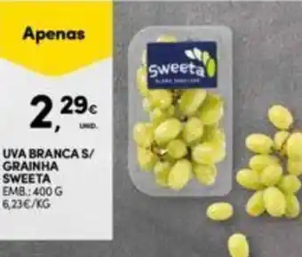 Continente Uva Branca S/ Grainha Sweeta 400g promoção