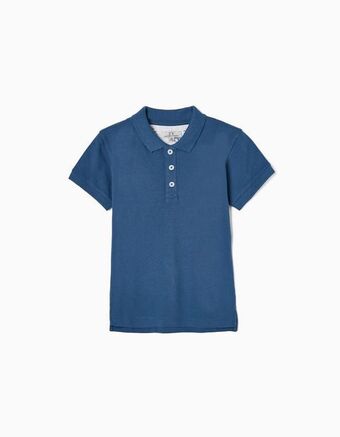 Zippy Polo em piqué de algodão para menino 'you&me', azul escuro promoção