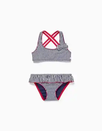 Zippy Biquíni às riscas proteção uv 80 para menina, azul escuro/branco promoção