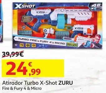 Auchan Atirador Turbo X-Shot Zuru promoção