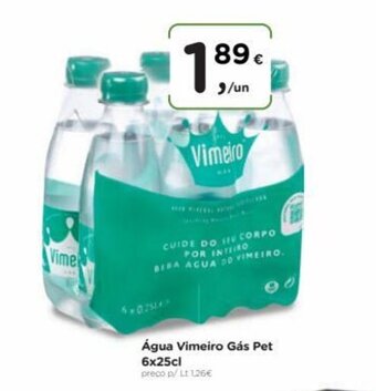 Aqui é fresco Água Vimeiro Gás Pet 6x25cl promoção
