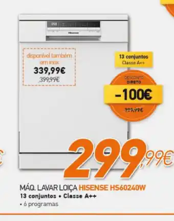 Expert Máq Lavar Loiça Hisense HS60240W promoção
