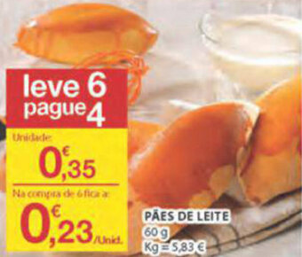 E.Leclerc Pães de Leite 60g promoção