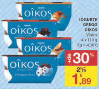 E.Leclerc Iogurte Grego Oikos 4x110g promoção