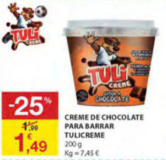 E.Leclerc Creme de Chocolate Para Barrar Tulicreme 200g promoção