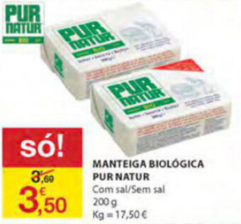 E.Leclerc Manteiga Biológica Pur Natur 200g promoção
