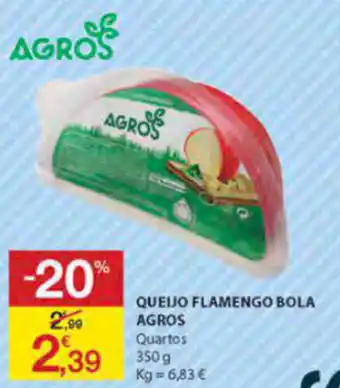 E.Leclerc Queijo Flamengo Bola Agros 350g promoção